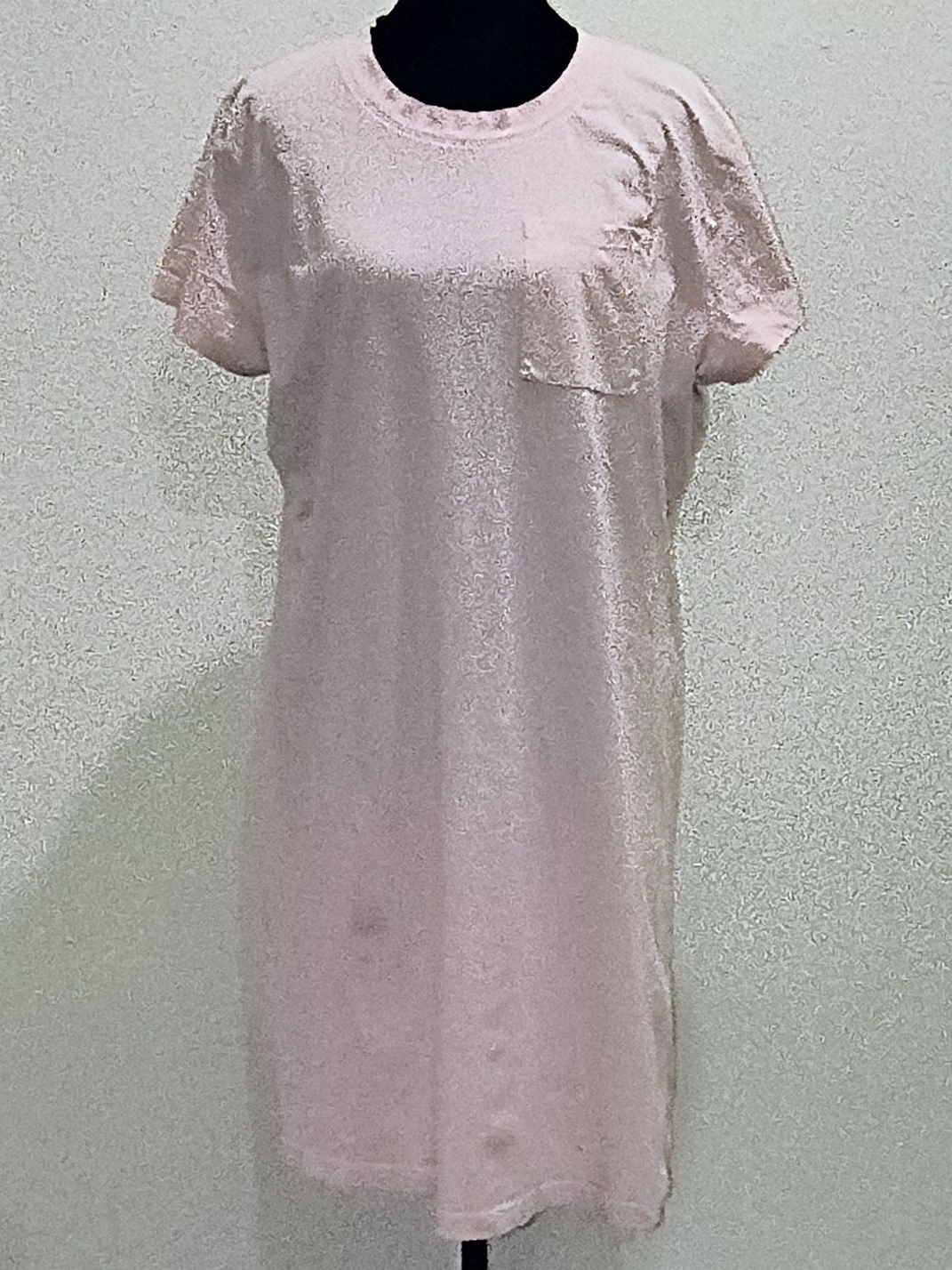 J. Crew Pale Pink Tee Dress With Chest Pocket
